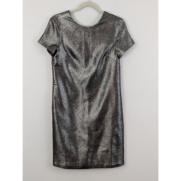 J. MCLAUGHLIN $228 James Cap Sleeve Crew Neck Metallic Dress Sz XS Party - Picture 3 of 8